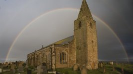 'St Bart's And Rainbow' by Ian Atkinson ARPS