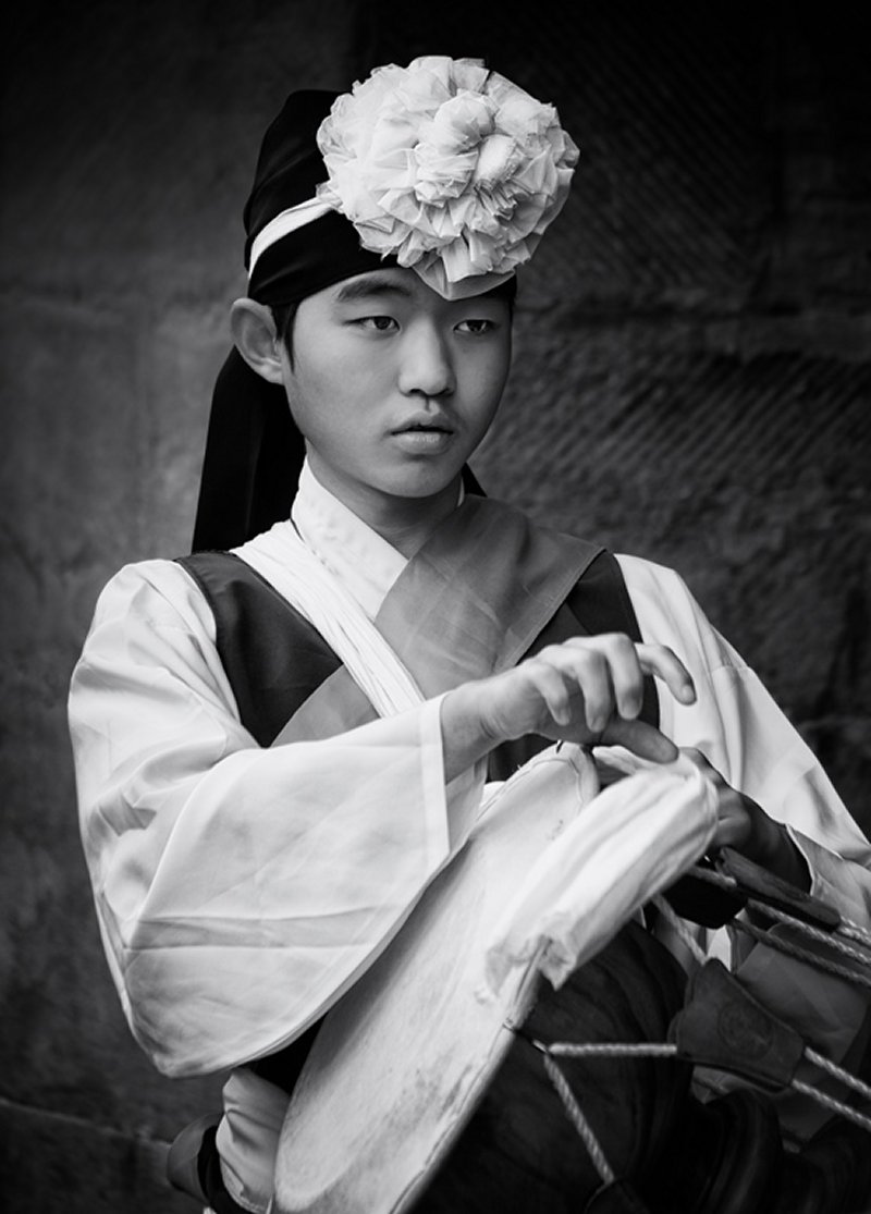 'Korean Drummer Preparing' by Micheal Mundy