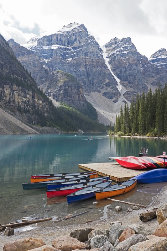 'Canoe Mooring, Lake Louise' by Richard Stent LRPS
